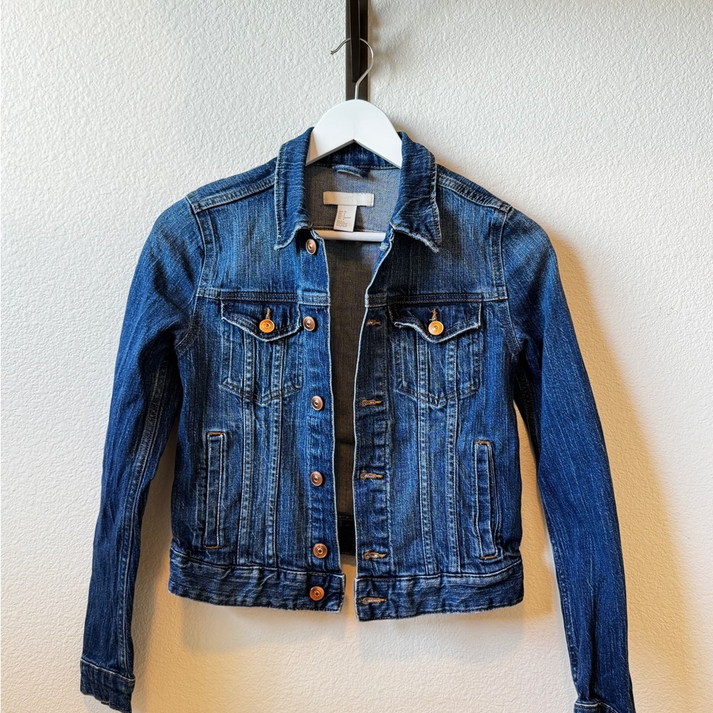 Blue Denim Jacket with Button Details